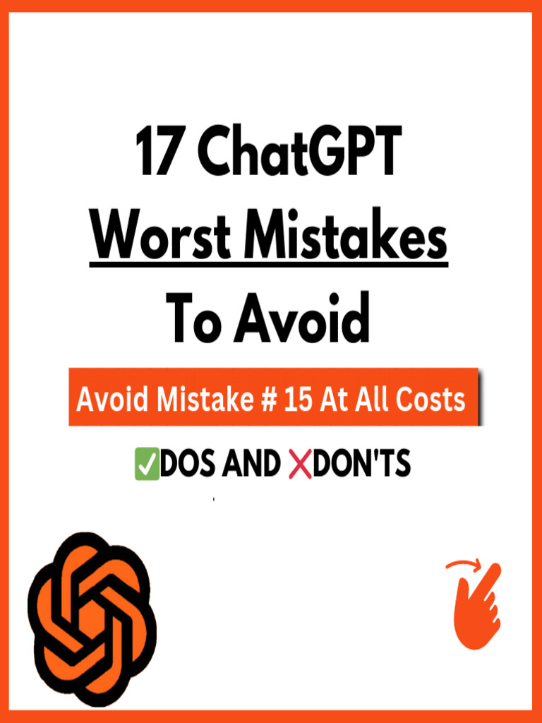 17 Chatgpt Mistakes To Avoid Pdf Artificial Intelligence