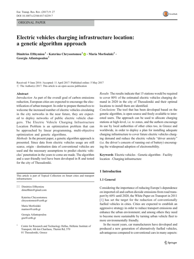 EV Charging Station Location in Thessaloniki | PDF | Electric Vehicle ...