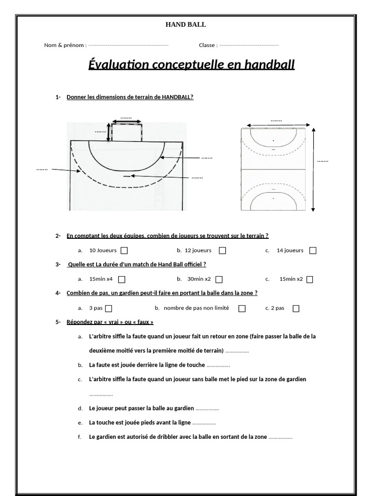 EXAM hand ball | PDF | Jeux de ballon | Gaming