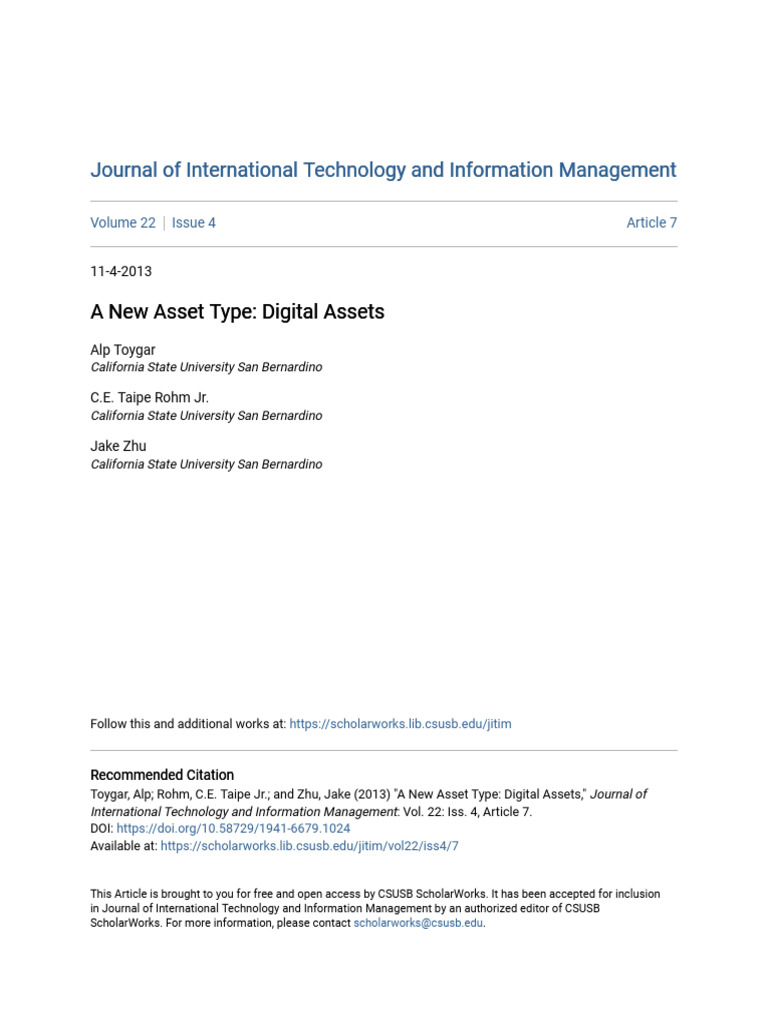 A New Asset Type Digital Assets | PDF | Computer File | Pay Pal
