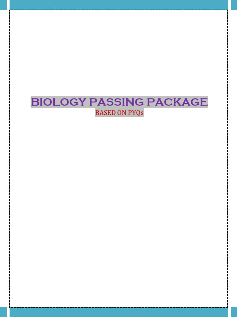 Biology Passing Package Final | PDF | Immune System | Dna