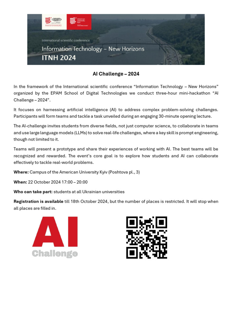 AI Challenge 2024: Student Hackathon | PDF