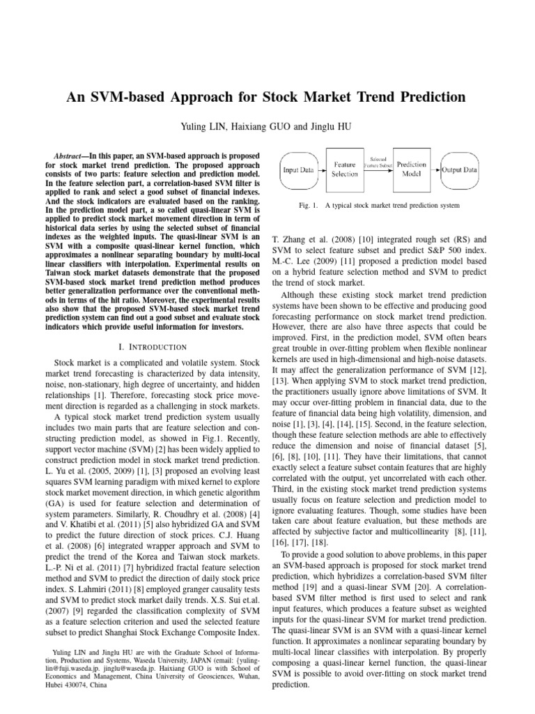 SVM Method for Stock Market Prediction | PDF | Support Vector Machine ...