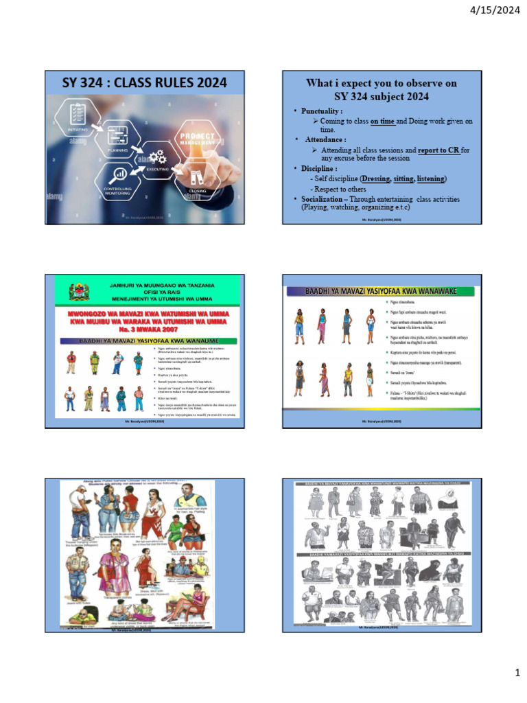 SY 324 Class Rules and Expectations 2024 | PDF