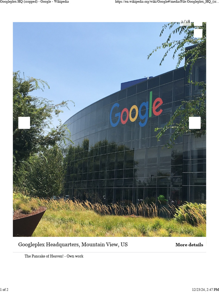 Googleplex HQxx445 (Cropped) - Google - Wikipedia | PDF