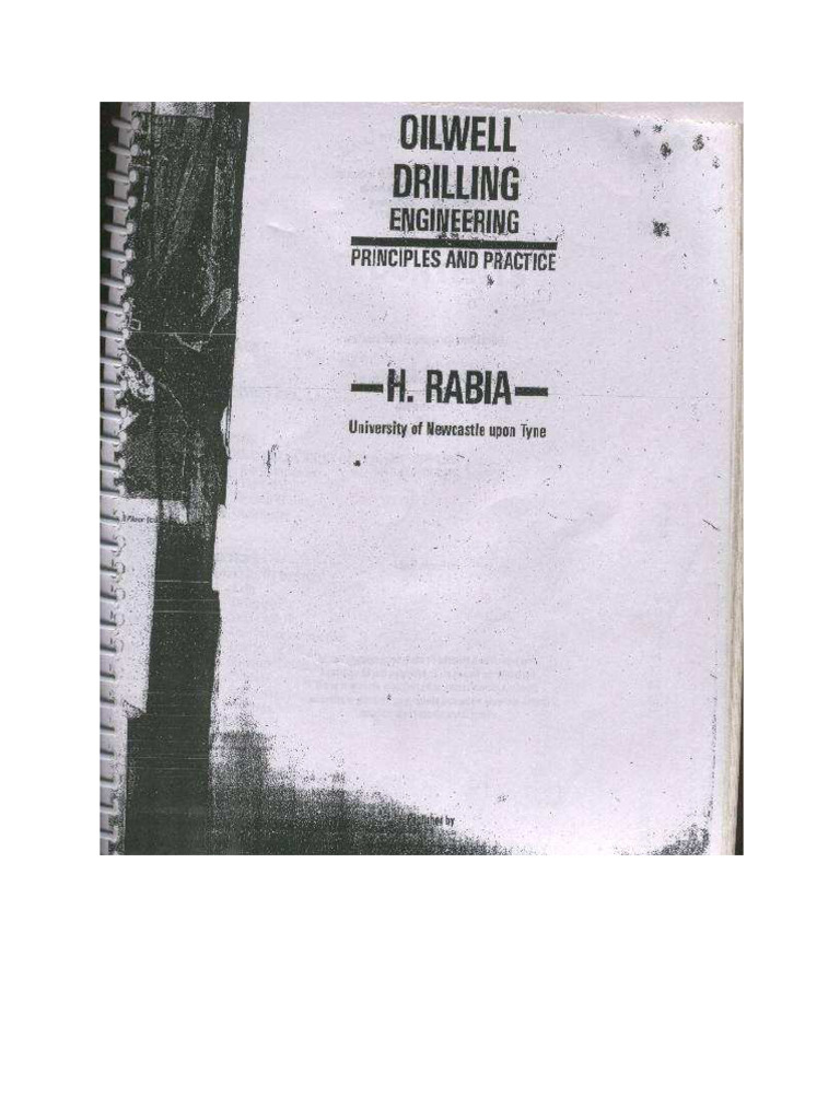 Oil Well Drilling Engineering Principles | PDF