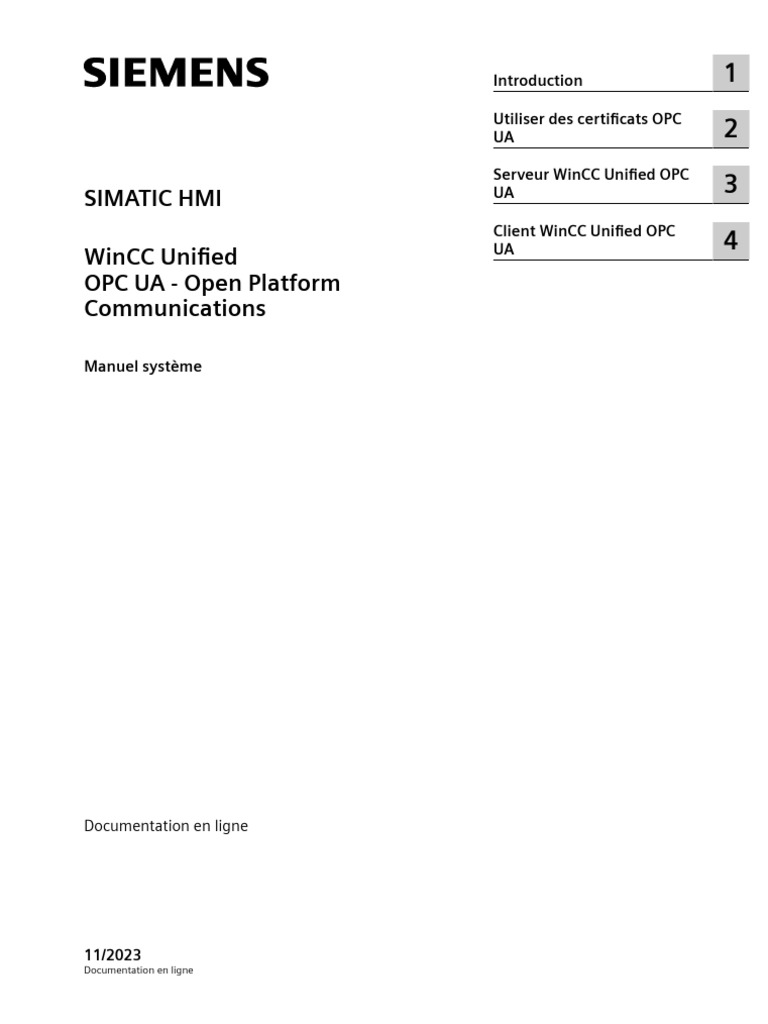 Guide WinCC Unified et OPC UA | PDF | Serveur (Informatique) | Informatique