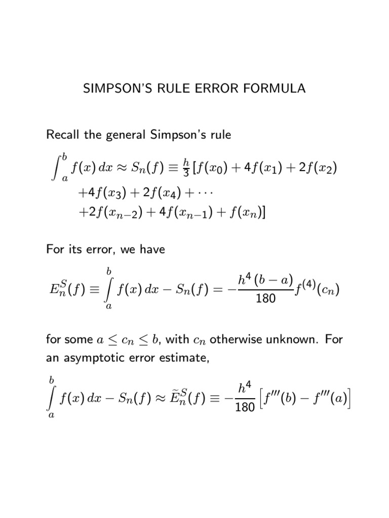 Errorsimpson | PDF