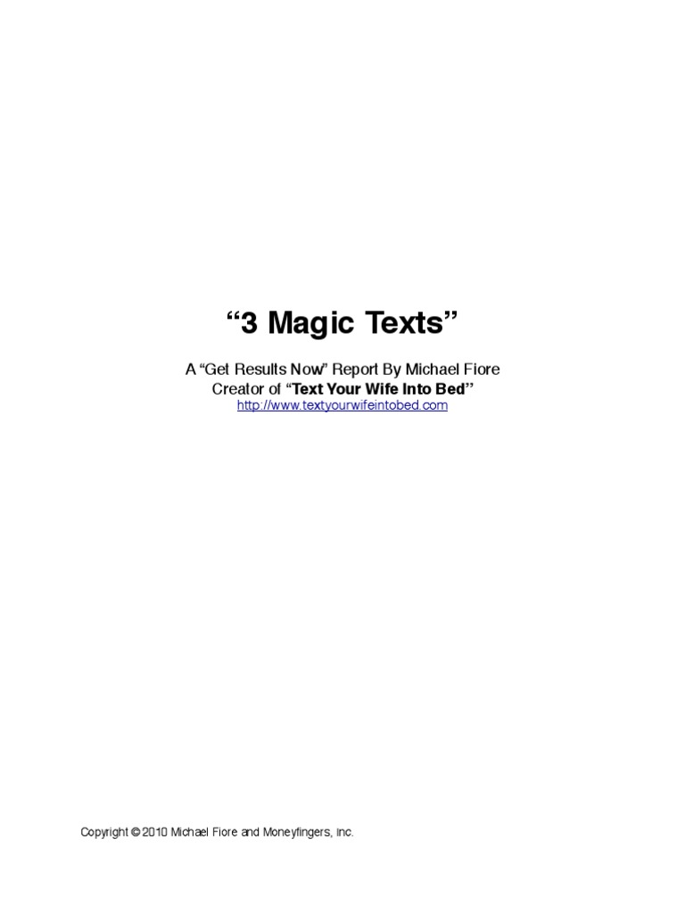 3 Magic Texts | PDF | Social Science | Self-Improvement