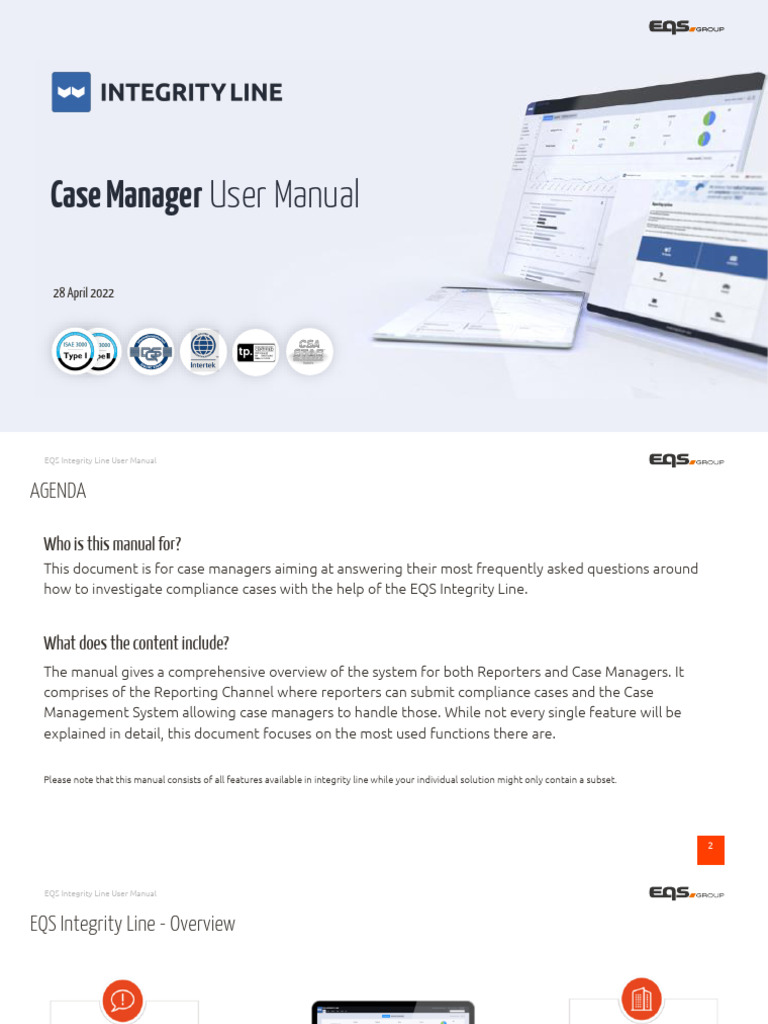 EQS Integrity Line Case Manager Manual | PDF | Malware | Computer File