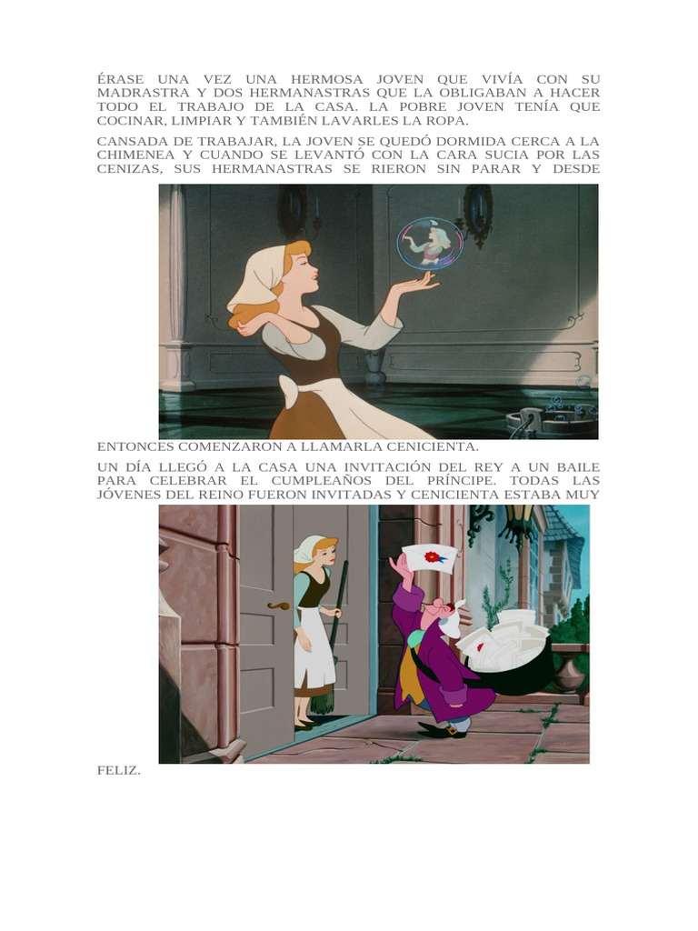 La historia de Cenicienta y su magia | PDF
