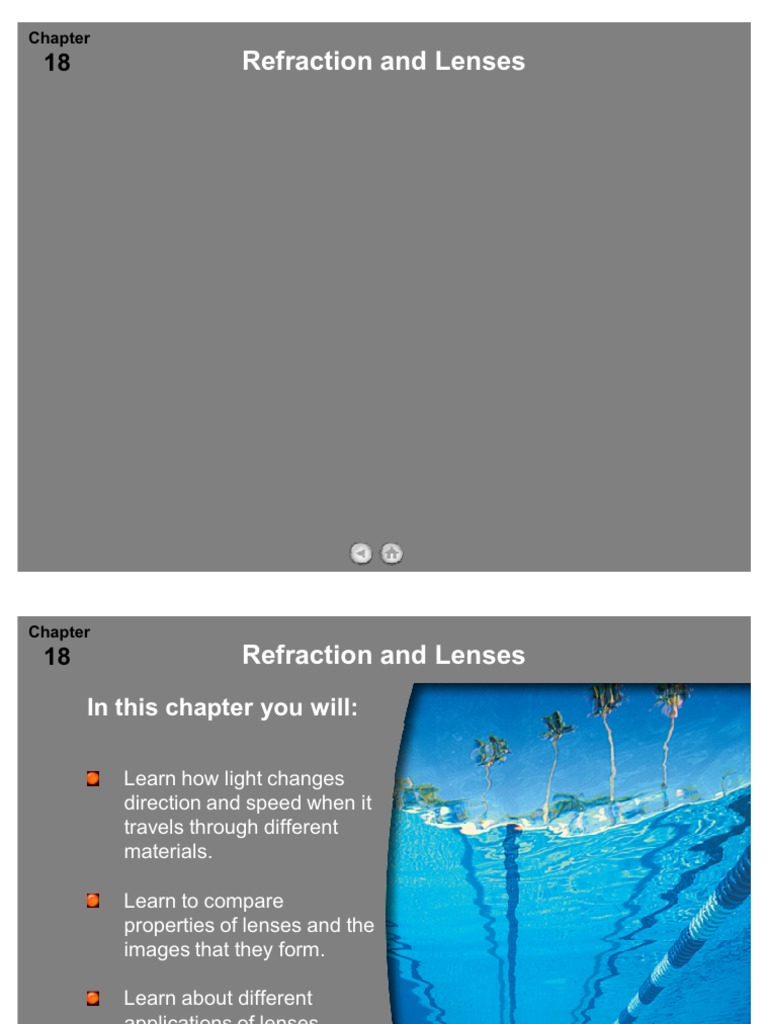 Lenses and Refraction | PDF | Lens (Optics) | Rainbow