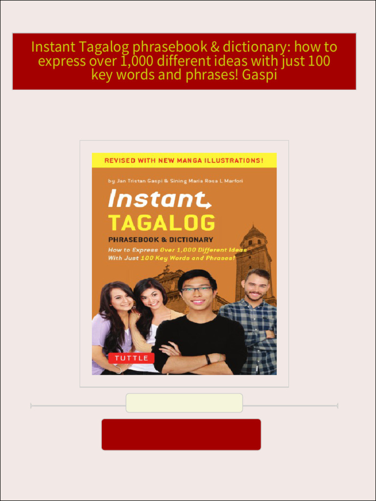 Where can buy Instant Tagalog phrasebook & dictionary: how to express ...