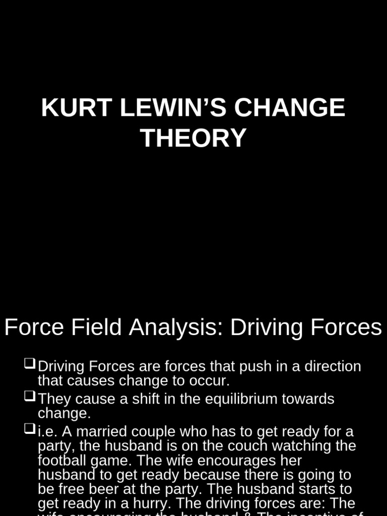 Lewins change theory pdf