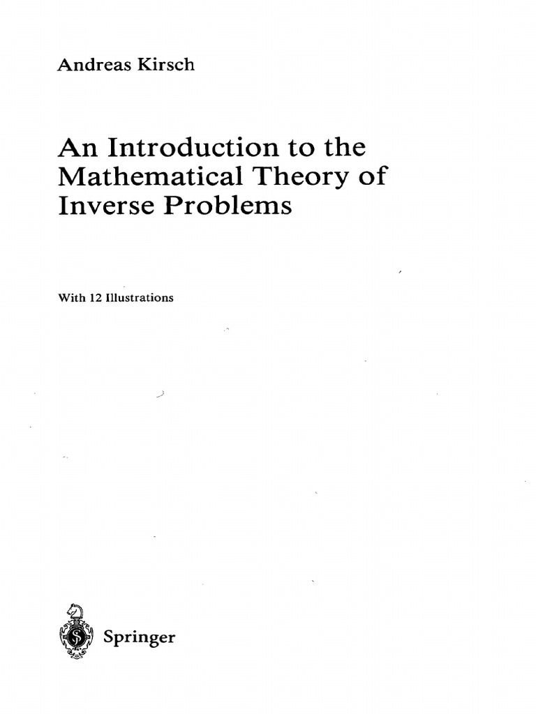 An Introduction To The Mathematical Theo | PDF | Inverse Problem ...