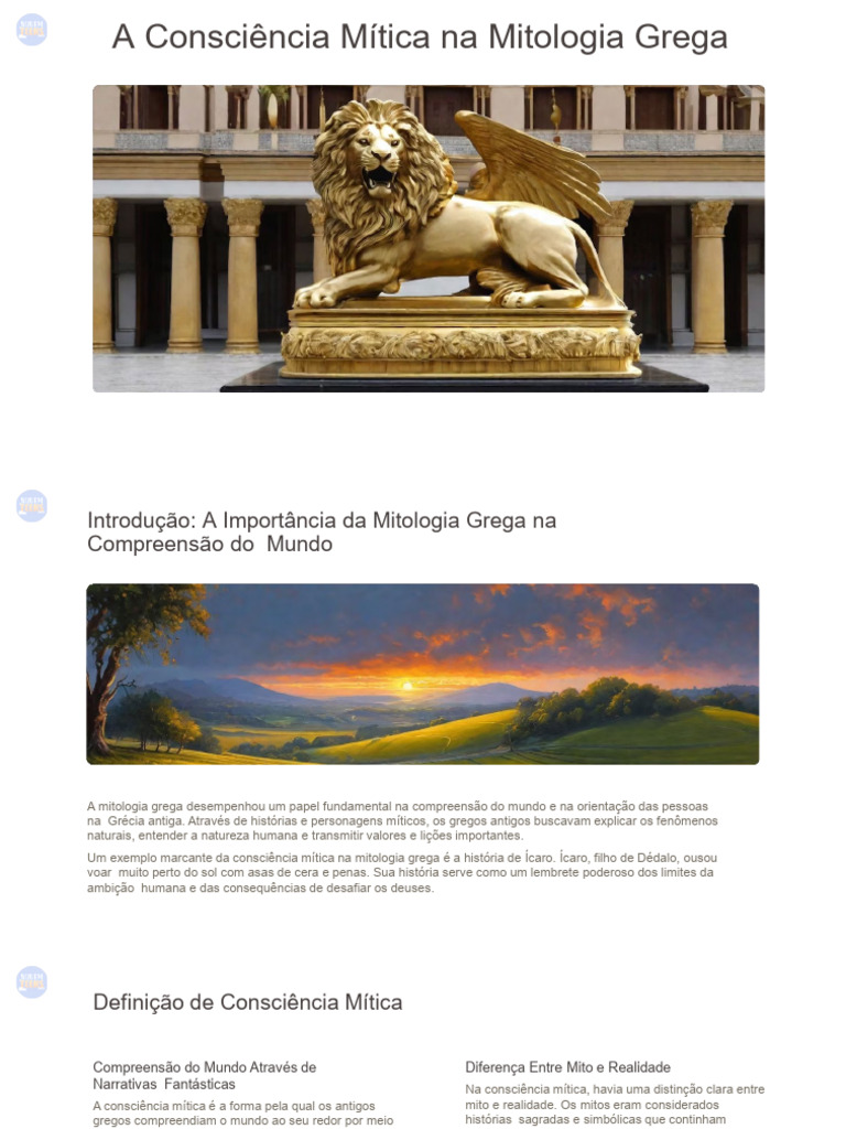 1 04 Filosofia A Consciencia Mitica e o Declinio Do Pensamento Mitico e ...