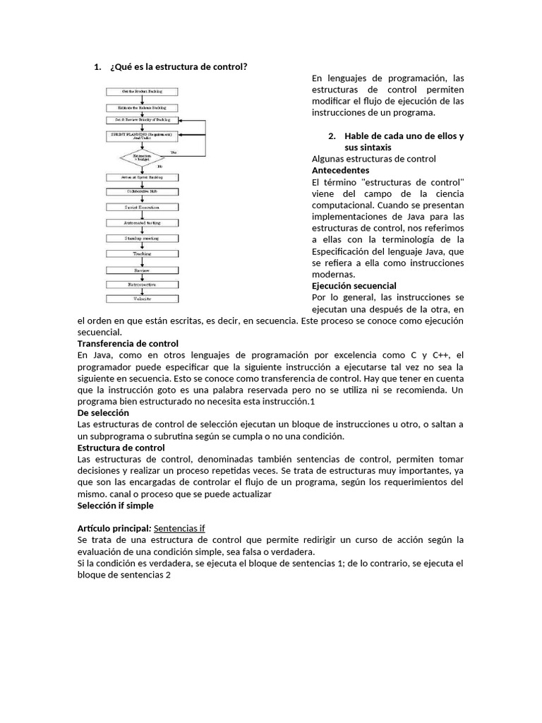 Programación - Qué Es La Structura de Control - 19-10-2020 | PDF ...