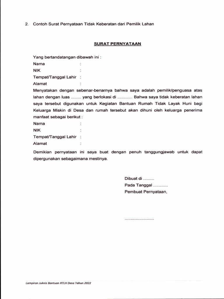 Juknis RTLH Bagi Desa | PDF