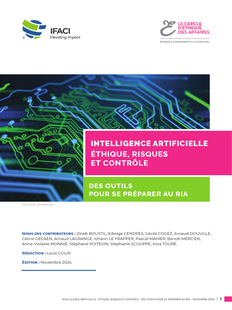 Éthique et risques de l'IA : guide RIA | PDF | Intelligence ...
