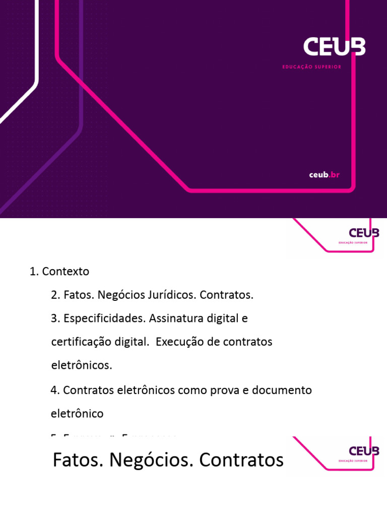 Contratos Eletrônicos e Assinatura Digital | PDF | Prova (jurídico ...