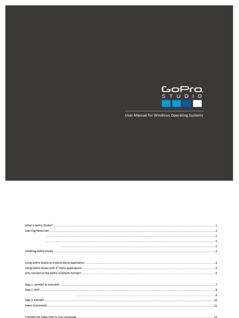 GoProStudio2.0 User Manual Windows v4 | PDF | Computer File | Computing