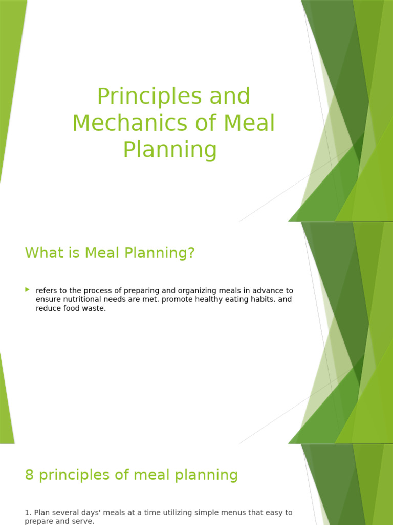 Meal Planning Final | PDF