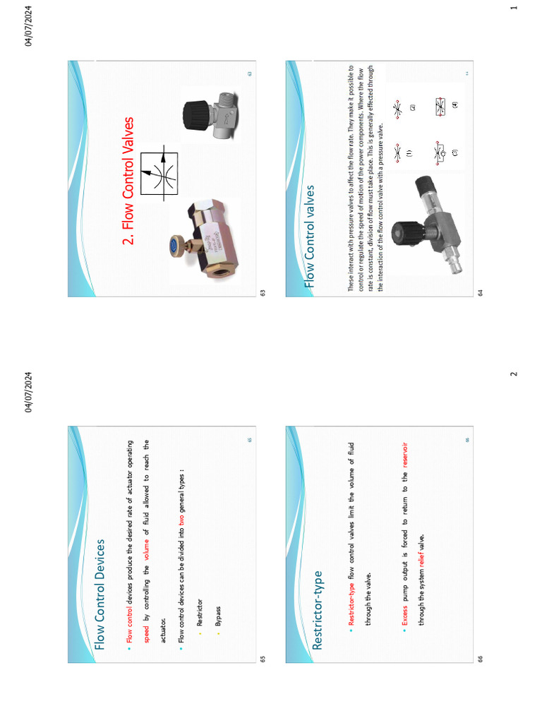 Flow Control Valves and Devices Guide | PDF | Valve | Flow Measurement