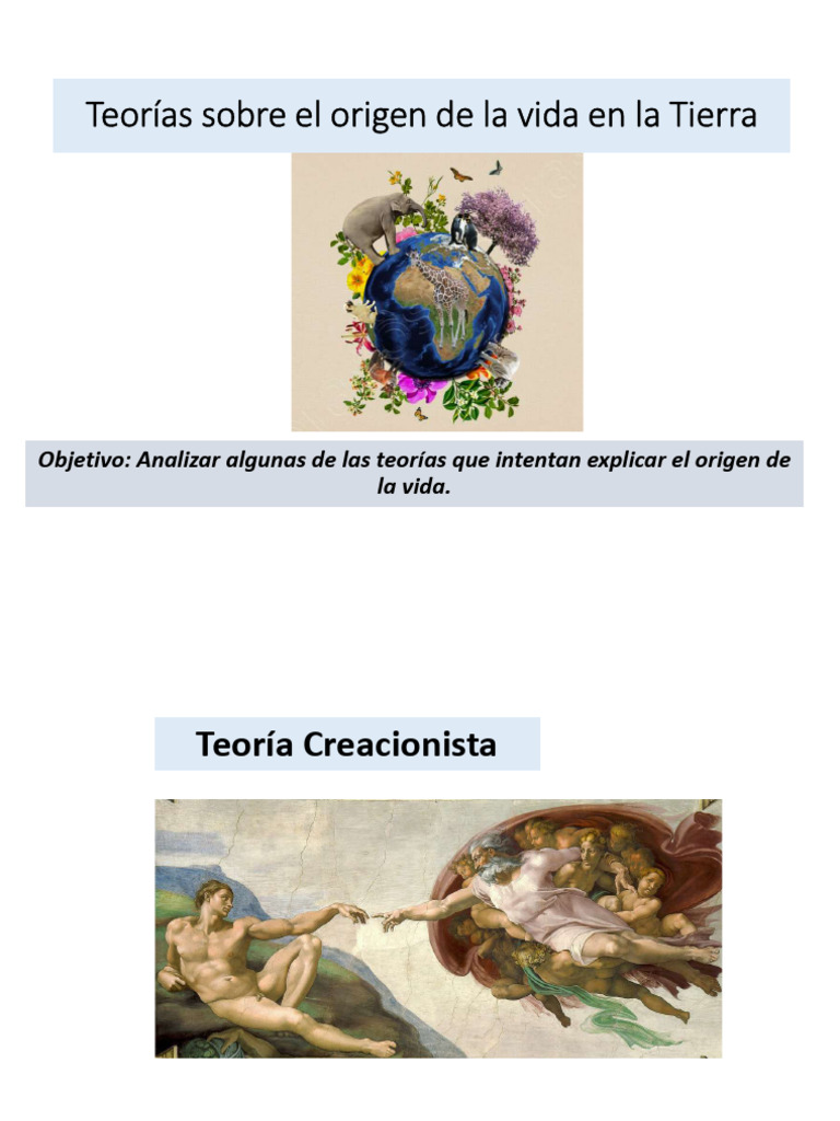 Teorías Sobre El Origen de La Vida | PDF