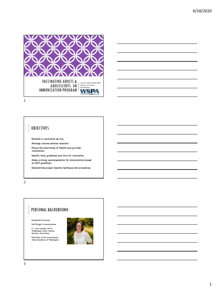 Immunization Program for Adults & Teens | PDF | Influenza Vaccine ...