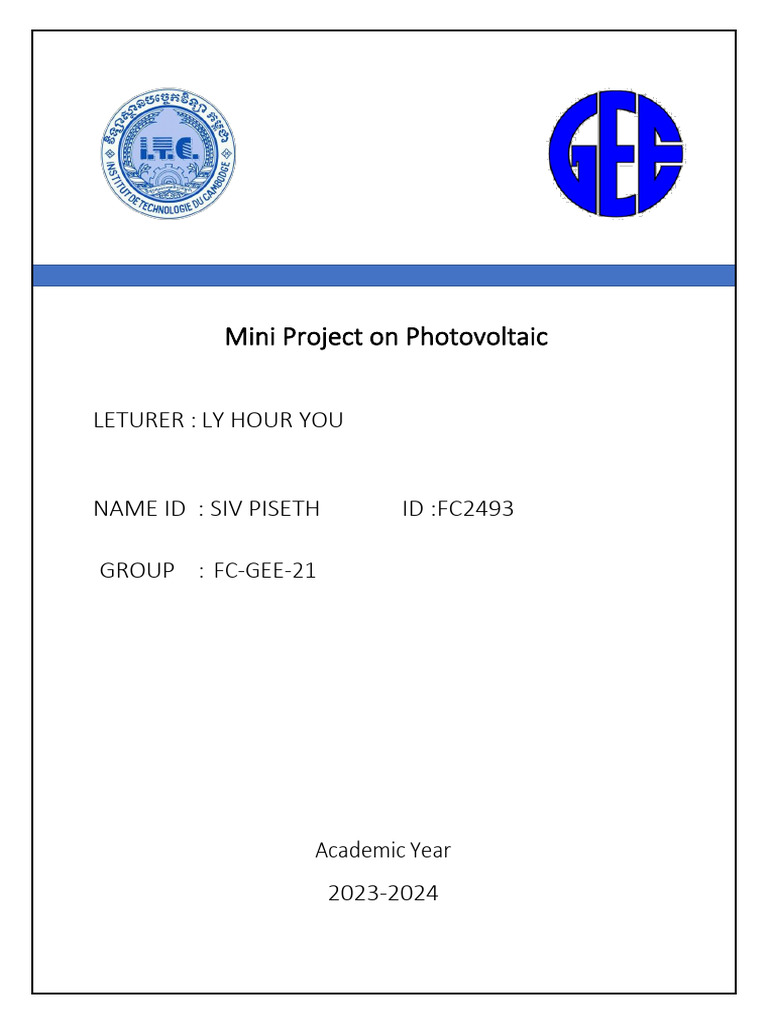 Solar Home System Design Project | PDF | Photovoltaics | Solar Panel
