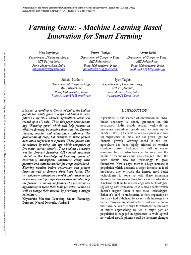 Farming Guru Machine - Learning - Based - Innovation - For - Smart ...