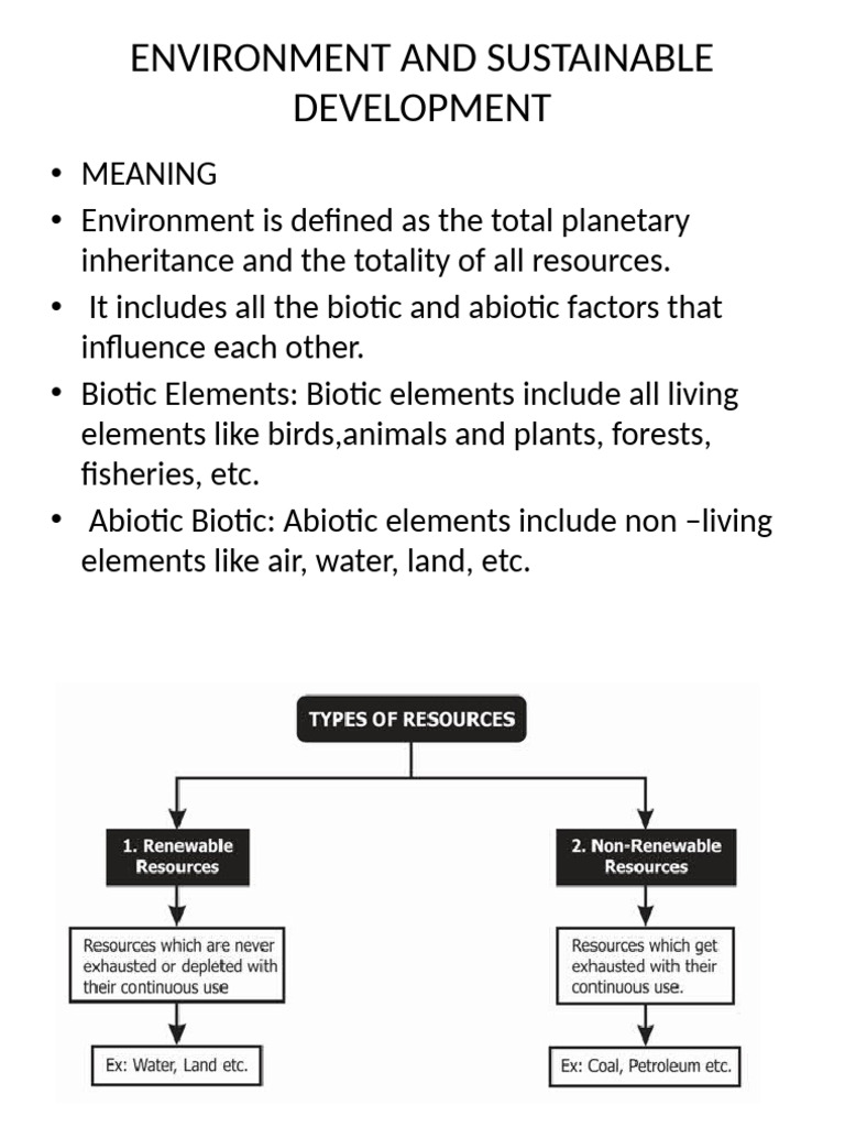 Environment and Sustainable Development | PDF | Climate Change ...