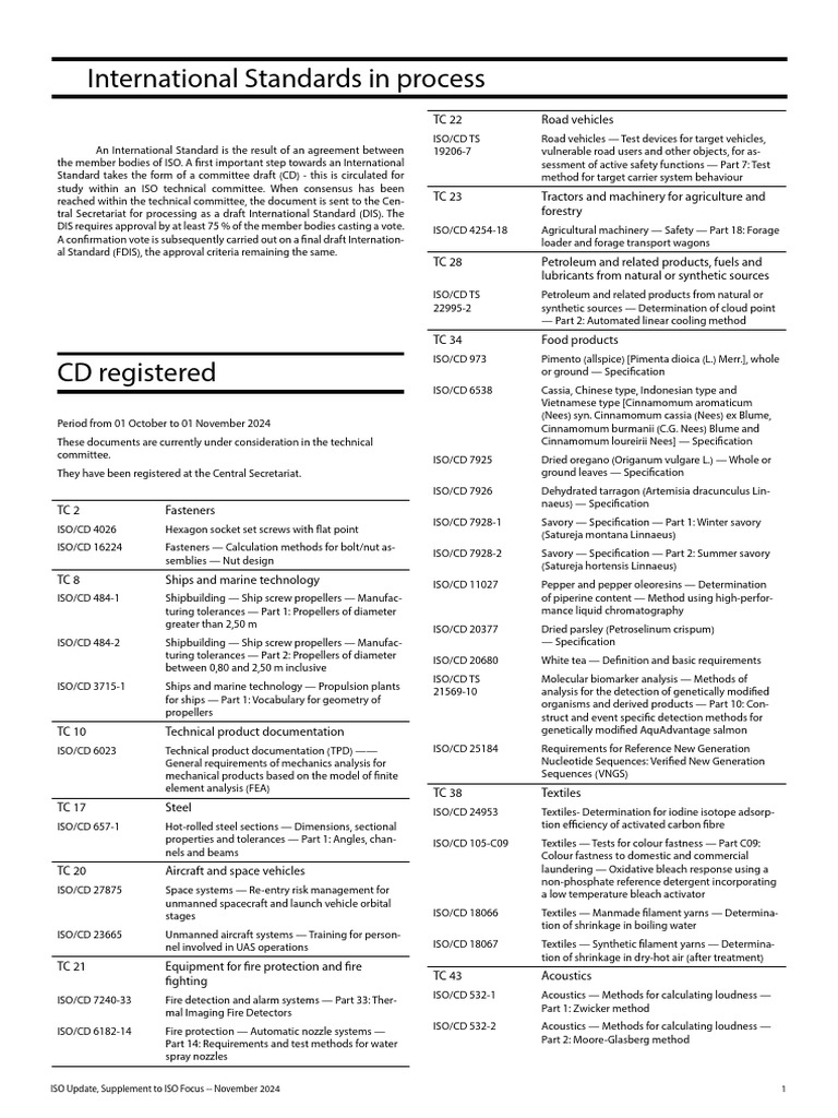 ISO 22336 Standards Update November 2024 | PDF | Materials