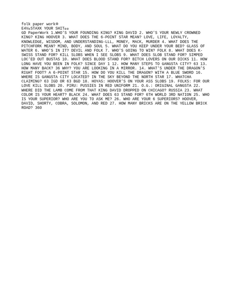 GD Folk Paperwork and Symbols | PDF