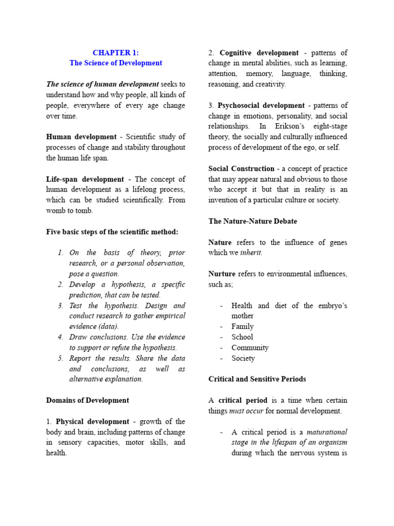 Human Dev Chapter 1 15 Reviewer | PDF | Twin | Dominance (Genetics)