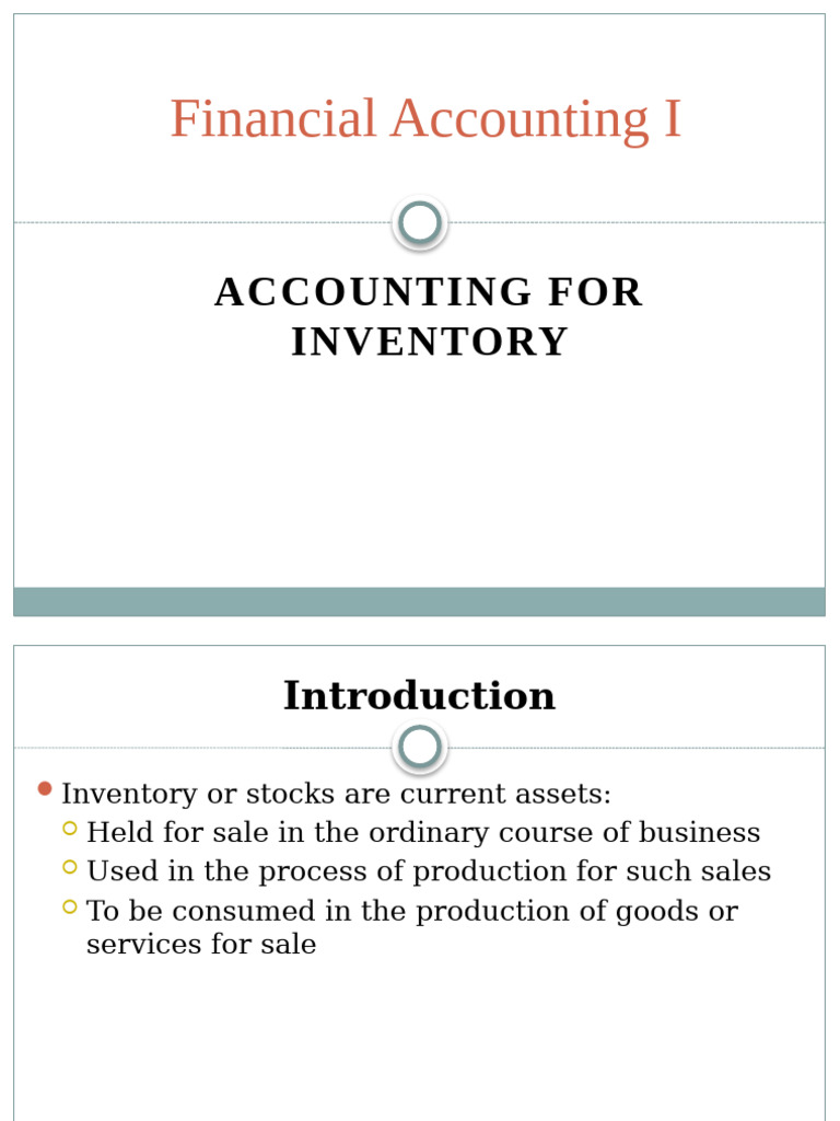 Notes-Accounting For Inventory | PDF