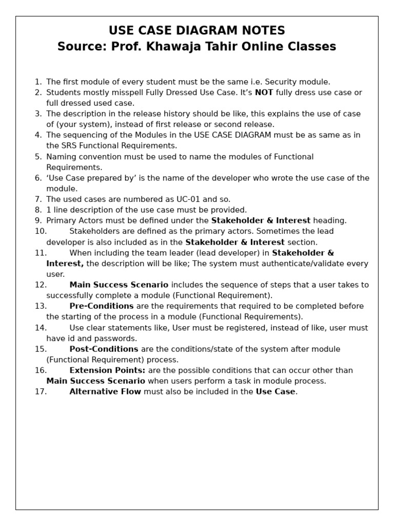 Use Case Diagram and Fully Dressed Use Case (Part 1) | PDF