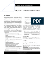 Special Issue On Control and Grid Integration of Distributed Generation