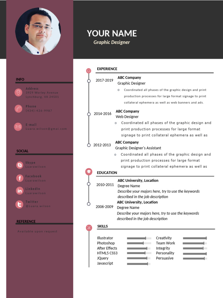 Resume CV Format Download-19 | PDF | Communication Design | Design
