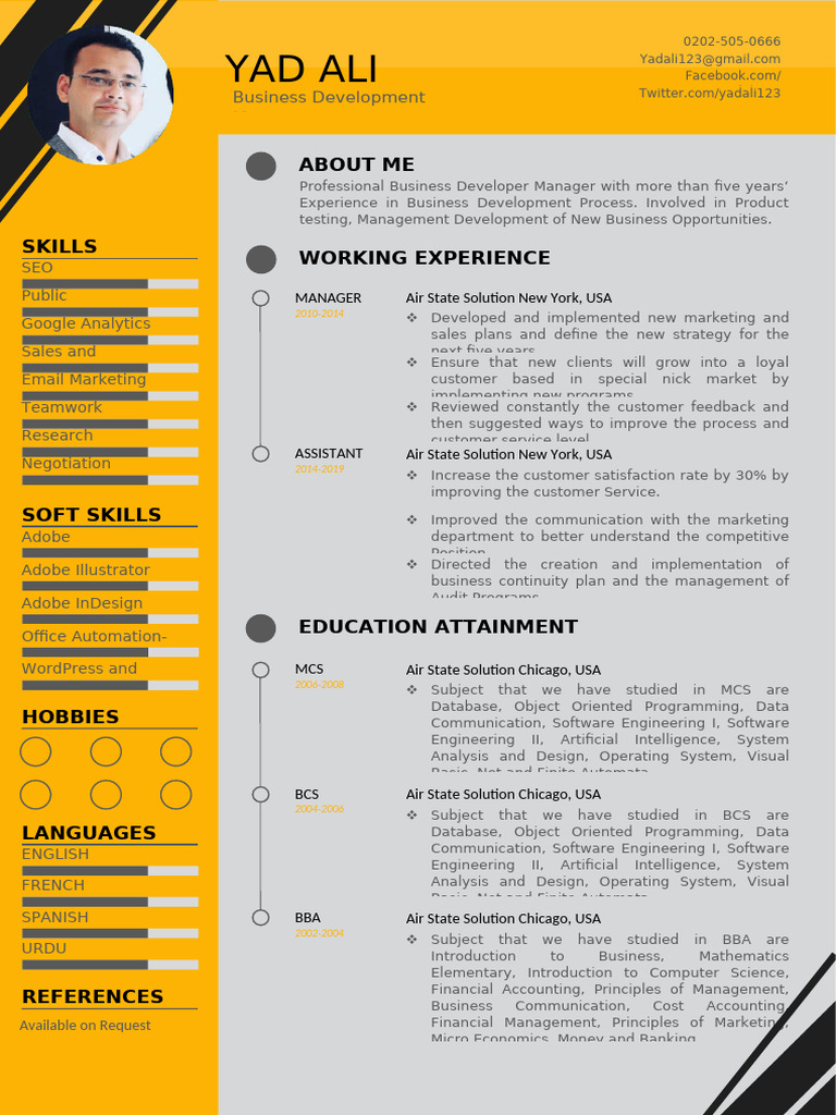 Resume CV Format Download-16 | PDF | Marketing | Software