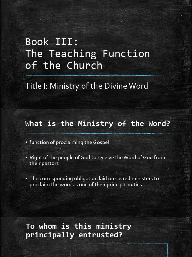 Report On Teaching Function of The Church | PDF | Catechism | Catholic ...