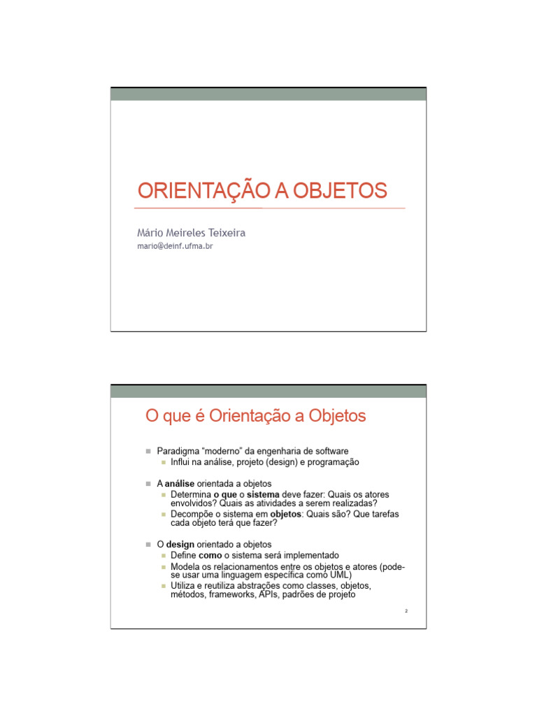 Introdução à Orientação a Objetos em Java | PDF | Classe (programação ...