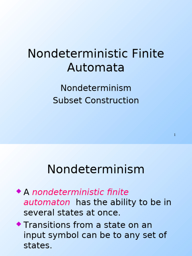 Nondeterministic Finite Automata Explained | PDF | Theoretical Computer ...