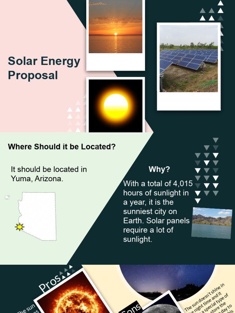 Solar Energy Proposal Pdf Solar Energy Renewable Resources