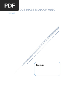 0610 IGCSE Biology Workbook - 2025 -Nidhi