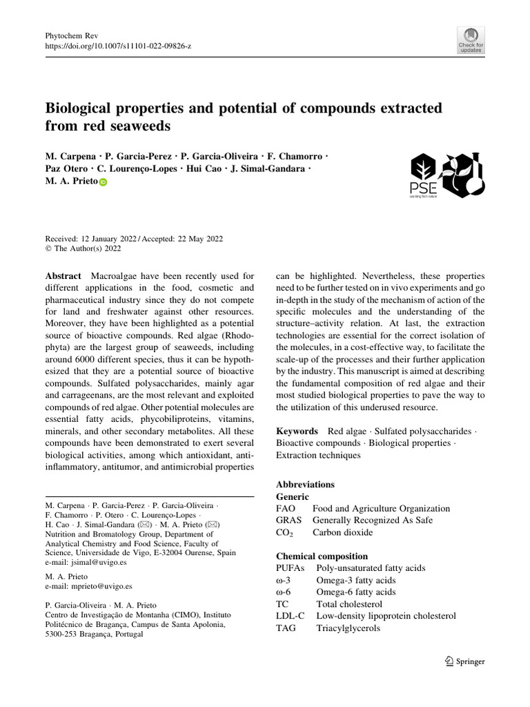 2022 Article 9826 | PDF | Seaweed | Algae