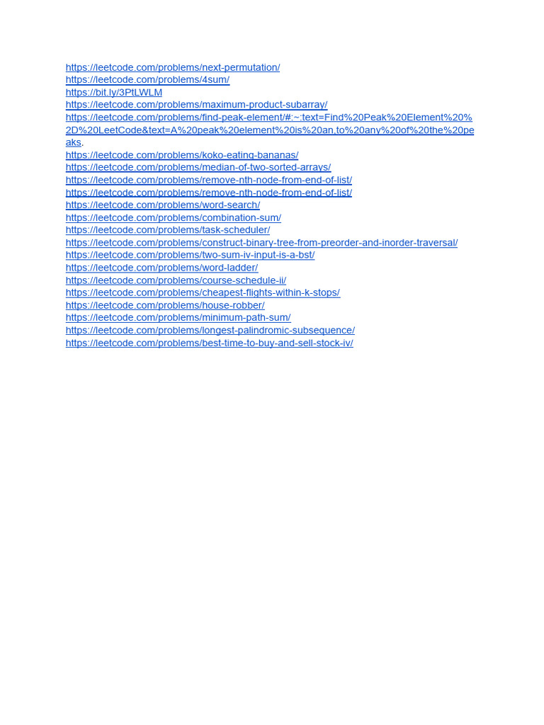 DSA Cheat Sheet for 1 Week Interview Prepartion | PDF