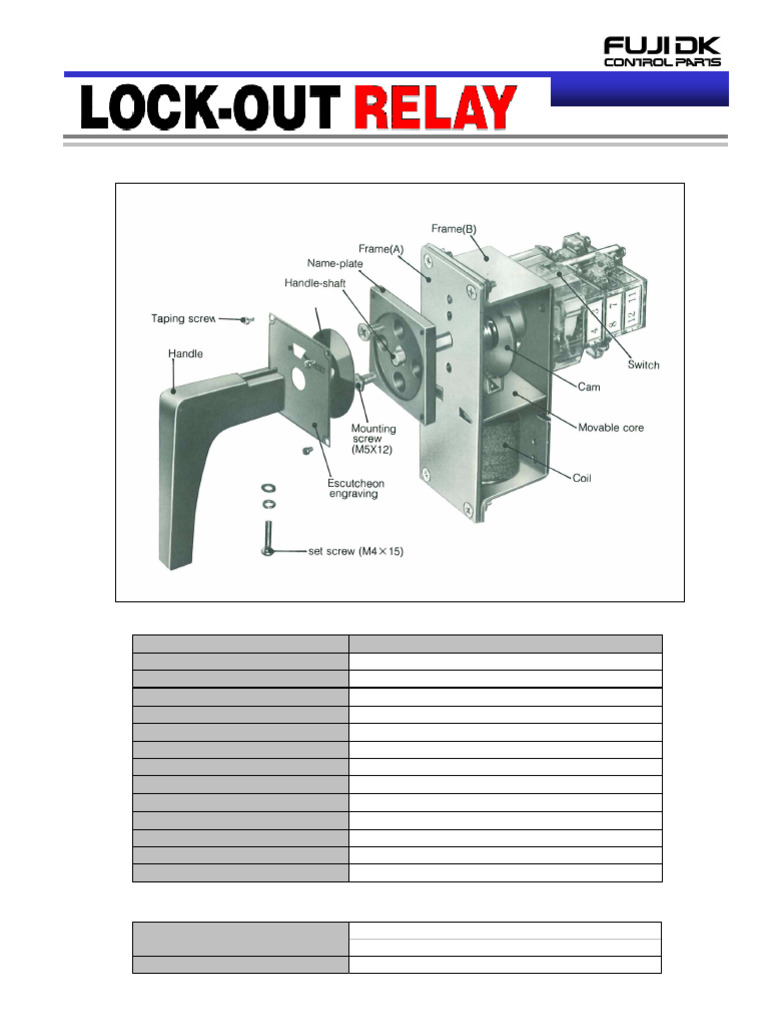 BA-6 E Lockout-Relay | PDF
