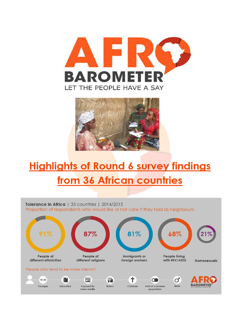 Ab R6 Afrobarometer Global Release Highlights3 | PDF | Poverty ...