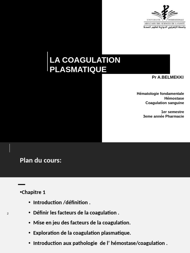 Facteurs de Coagulation Sanguine | PDF | Coagulation | Hémostasie